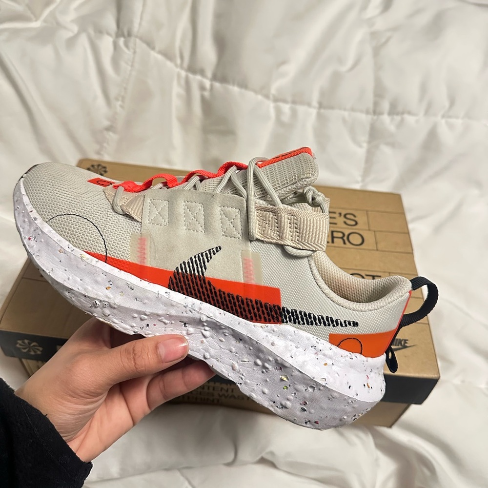 Nike Kids' Beige and Orange Sneakers